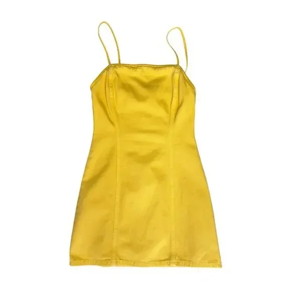 BDG retro denim yellow mini dress small - Picture 12 of 12
